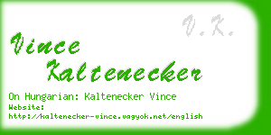 vince kaltenecker business card